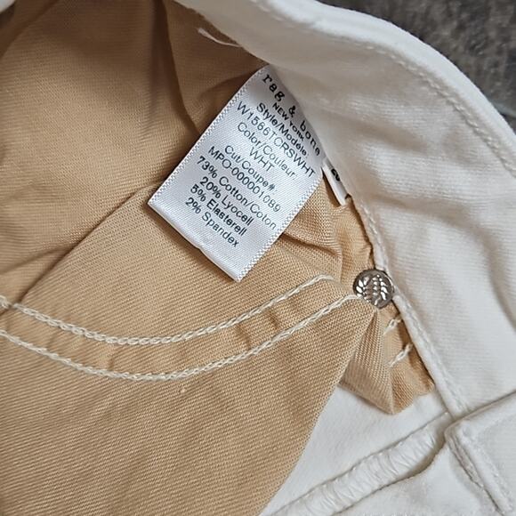 NWT Rag & Bone High Rise Skinny Jeans  Sz 26 in White - Picture 9 of 13